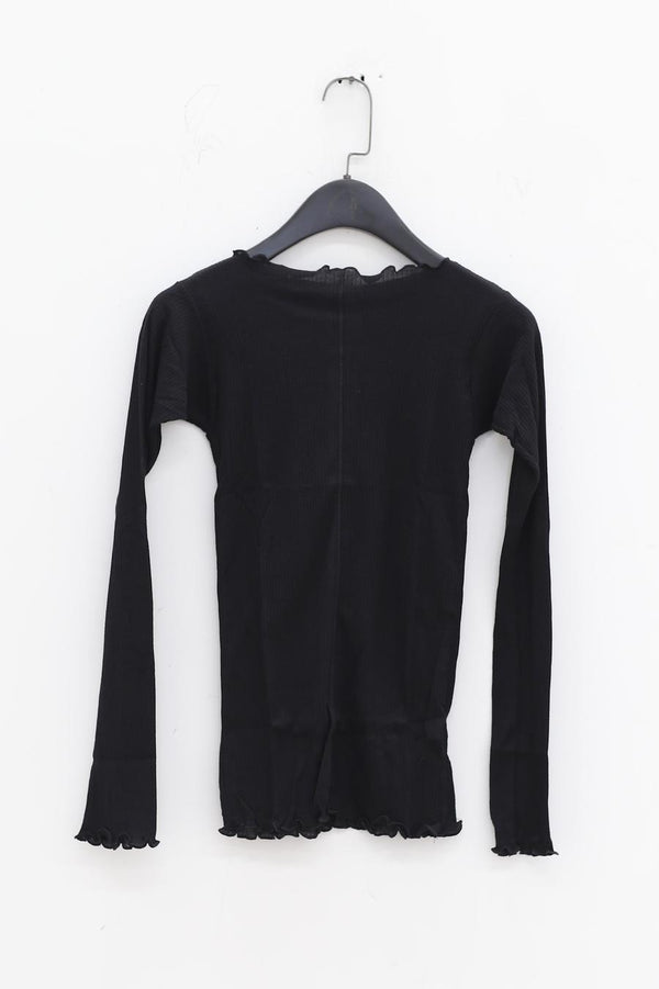BASERANGE ribbed cotton long-sleeved top T-shirt TTPAL series collection France BAS-TTPAL-RB-000 BLACK-HEI